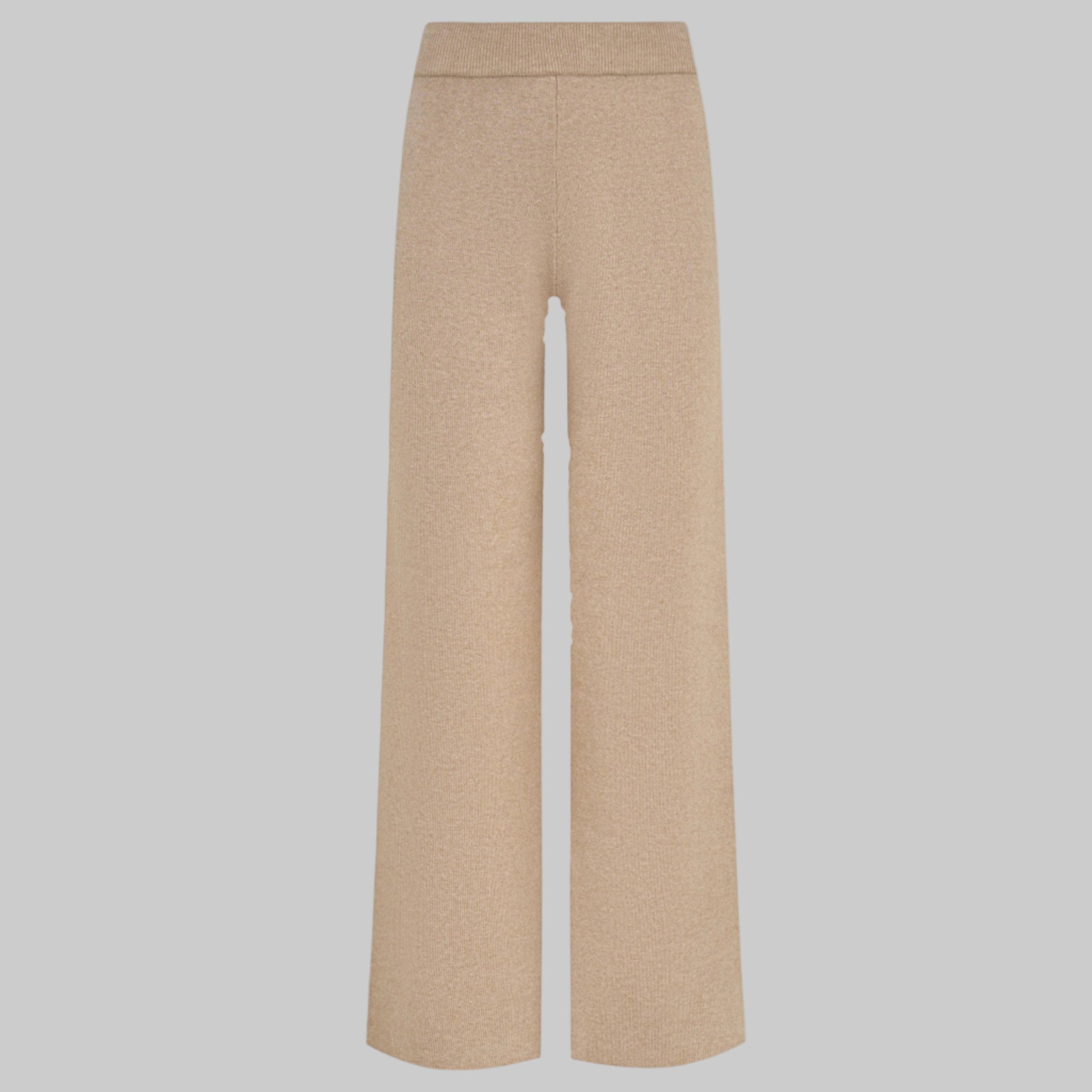Beige pants on a light gray background