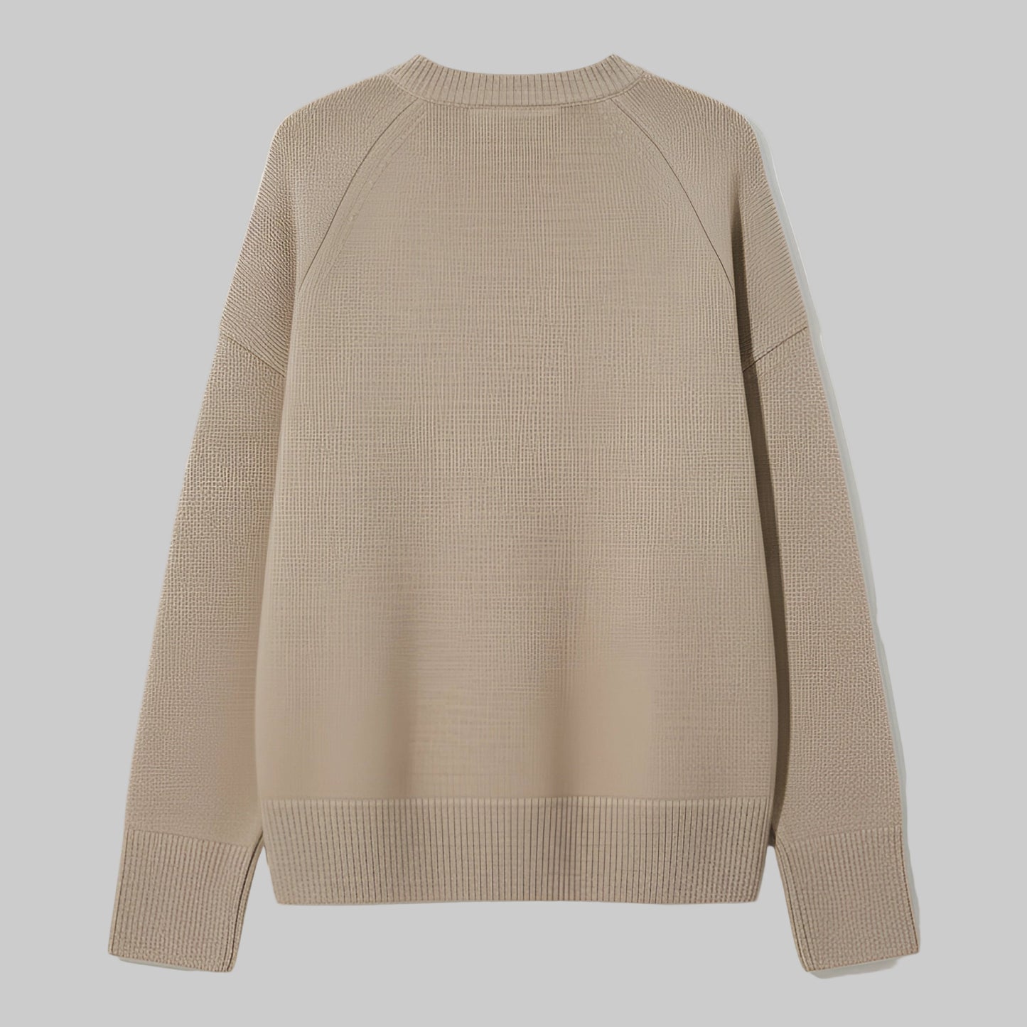 Beige sweater on a light gray background