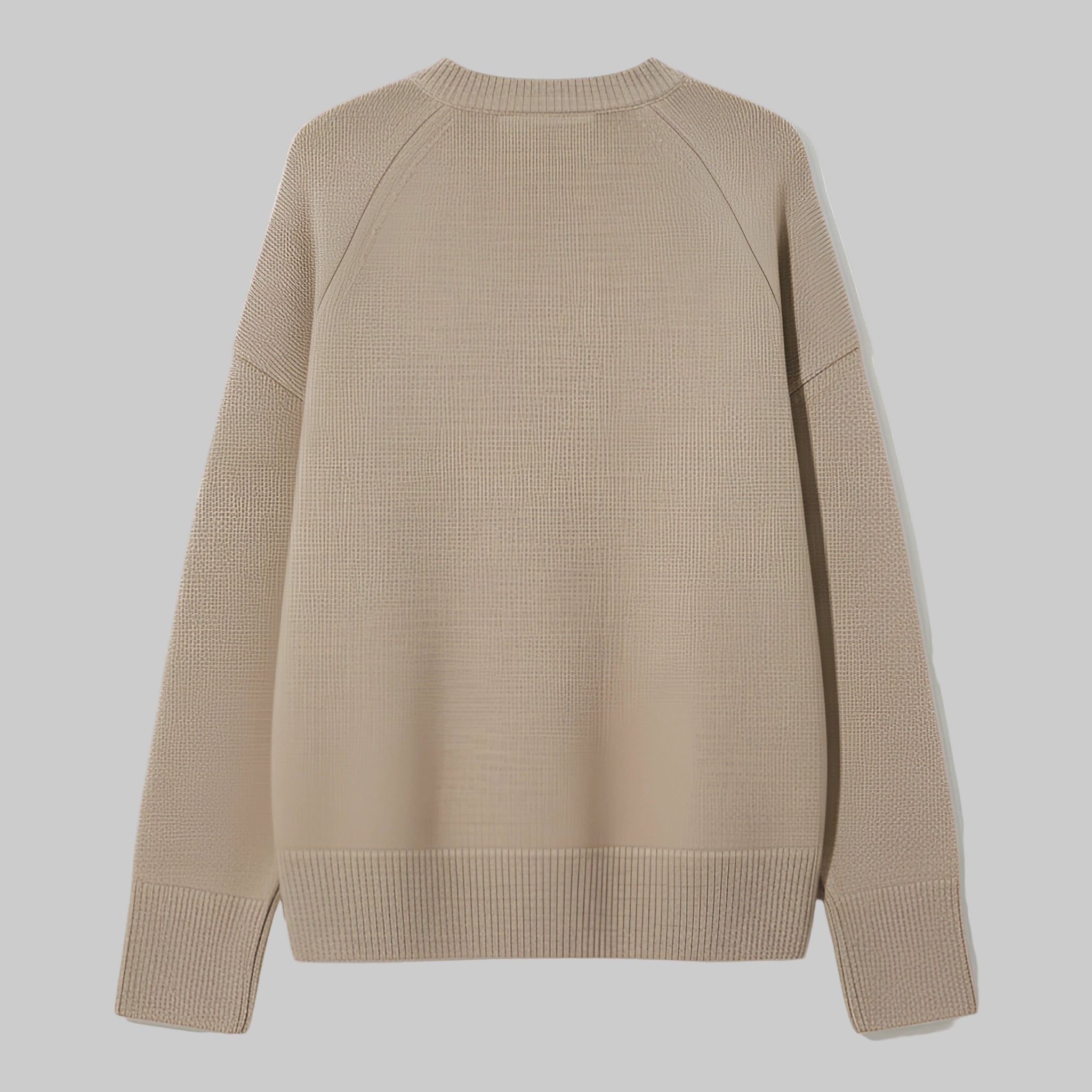 Beige sweater on a light gray background