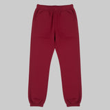 Maroon sweatpants on a white background