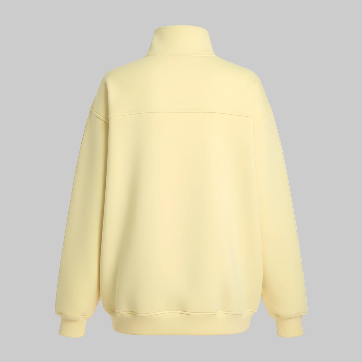 Light yellow sweatshirt on a white background