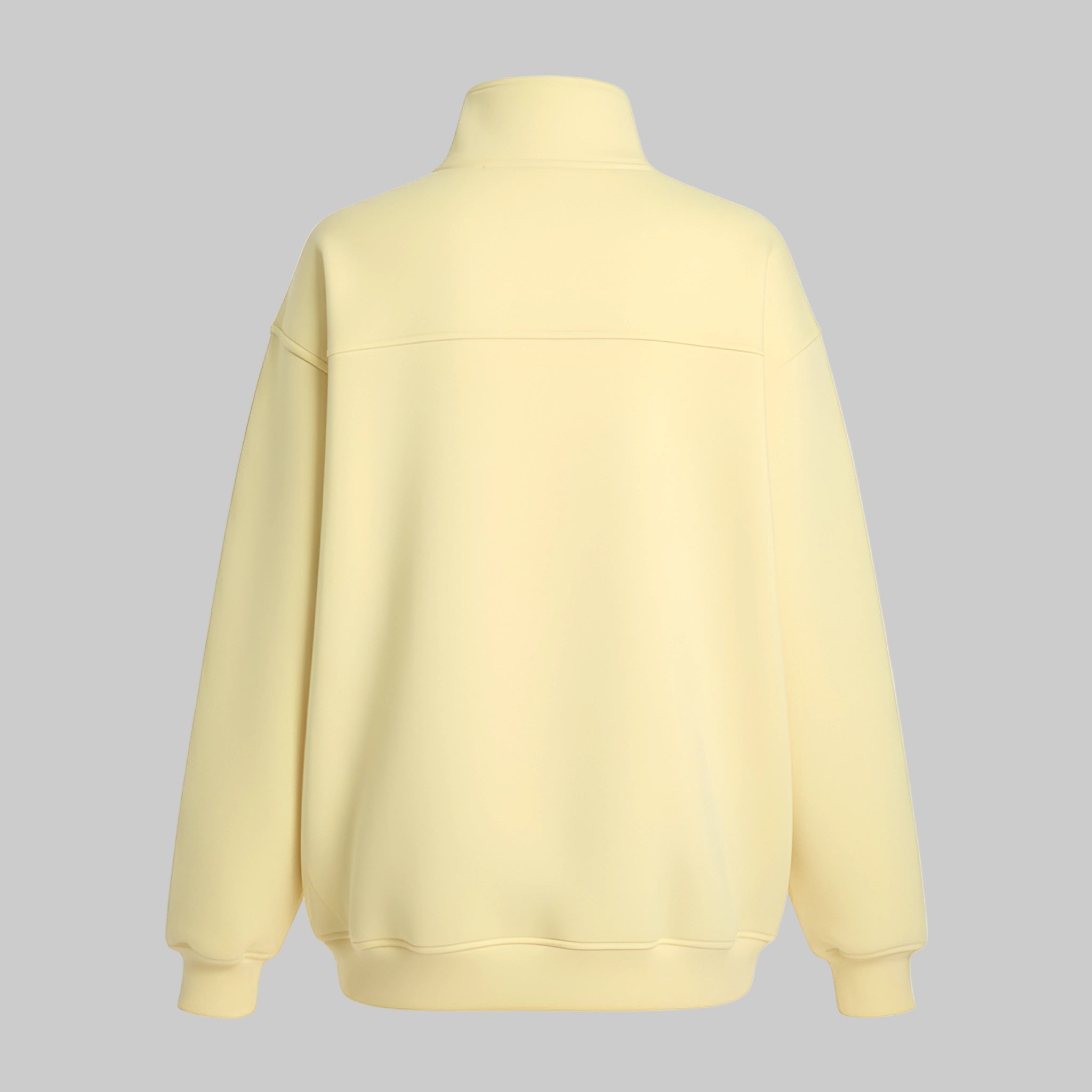 Light yellow sweatshirt on a white background