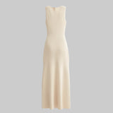 Beige dress on a white background