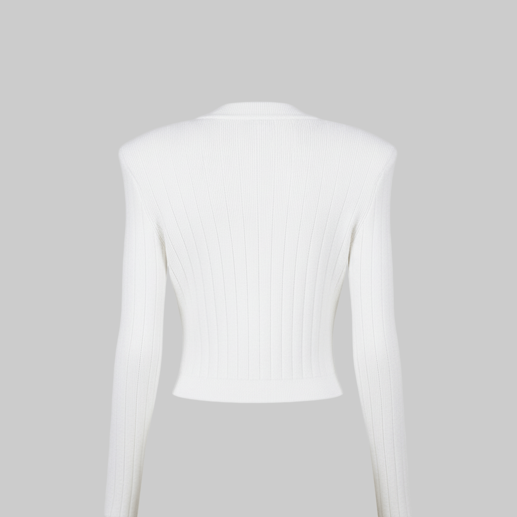 White sleeveless top on a light gray background