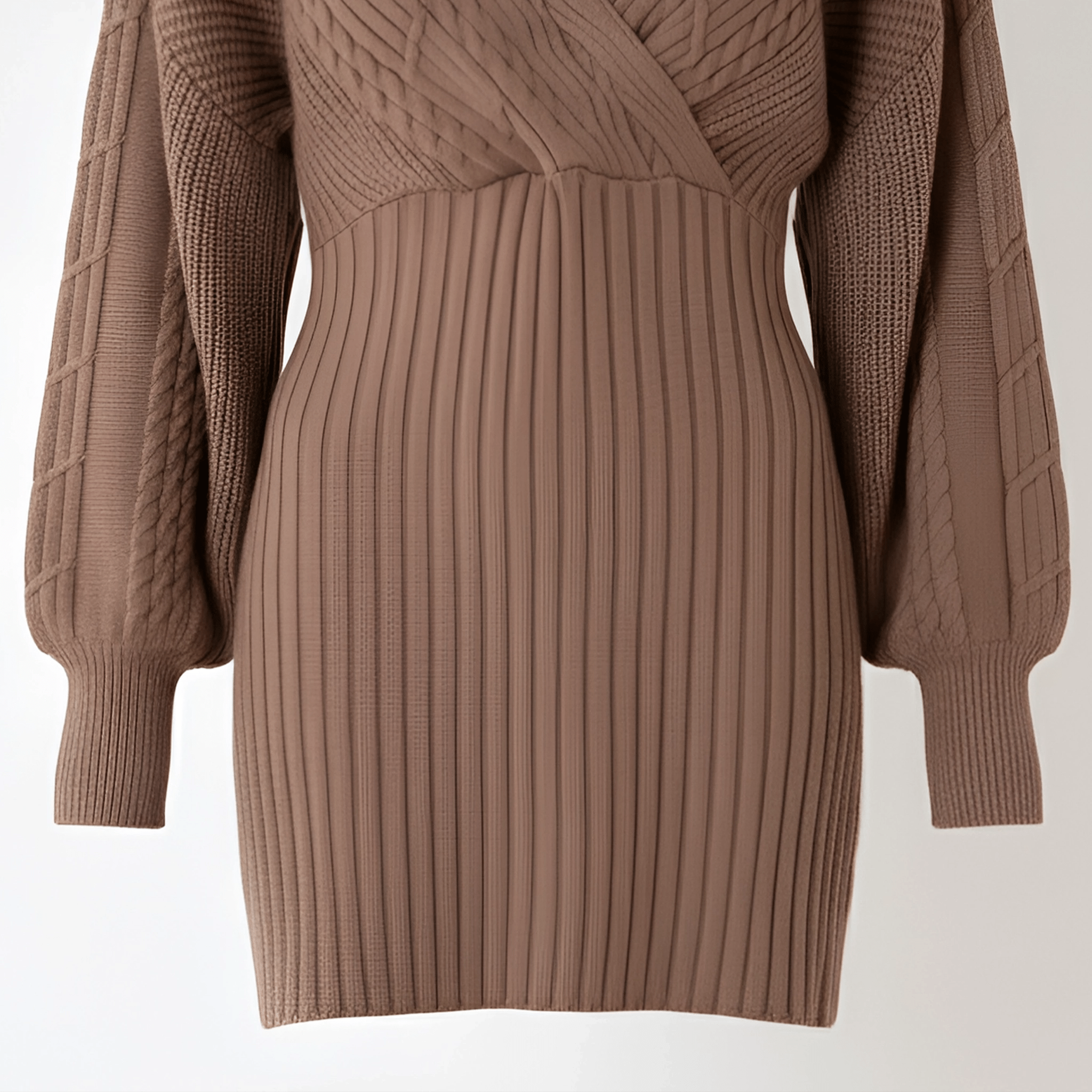 Black dress with buttons on a white background