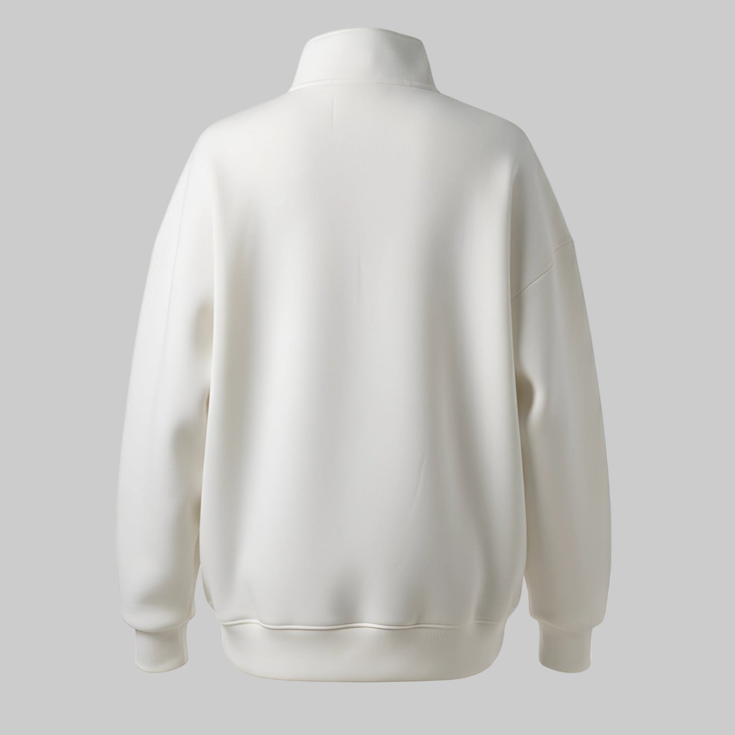 White sweatshirt on a white background
